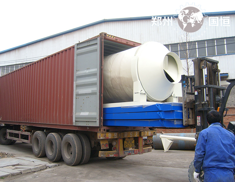 滾筒式玻化微珠保溫砂漿混合機發(fā)貨現(xiàn)場